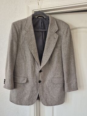 Aldo Rossini 25% Cashmere & 57% Wool Two Button Blazer 42 Short